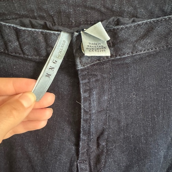 MNG by Mango Dark Wash Blue Denim Straight Leg Womens 12 Casual Stretch - Picture 4 of 7